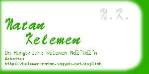 natan kelemen business card